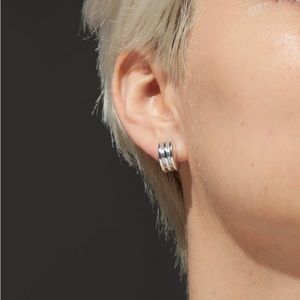 Jenny Bird Toni Ribbed Huggies silver